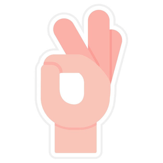 Okay hand sign icon vektorbild kann für kundenfeedback verwendet werden