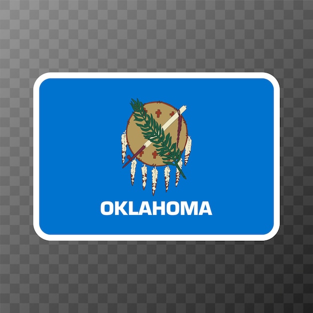 Vektor oklahoma-staatsflagge vektorillustration