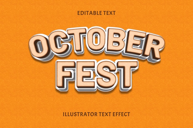 OKTOBER FEST COLOR CRIME EDITABLE TEXT EFFEKT