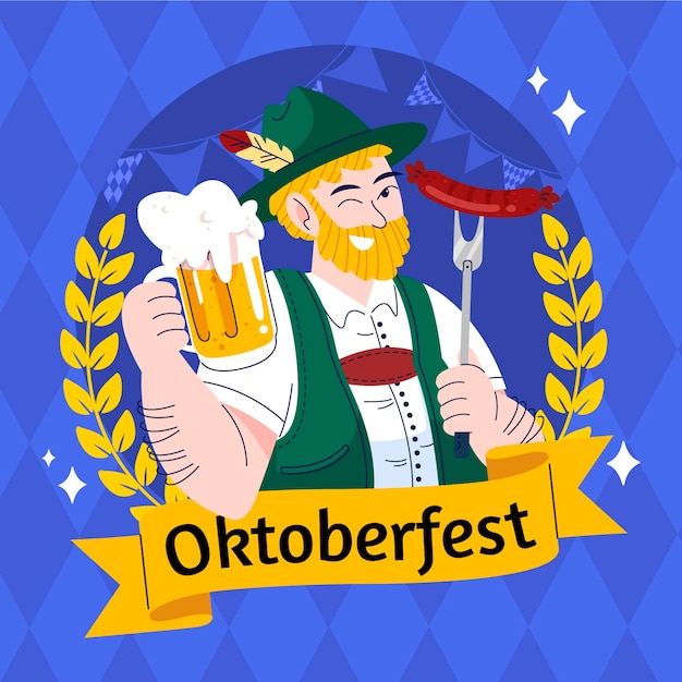 Vektor oktoberfest-abbildung