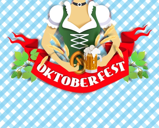 Oktoberfest-Banner-Plakat-Vektorschablone