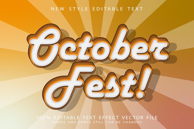 Oktoberfest bearbeitbarer texteffekt prägen vintage-stil
