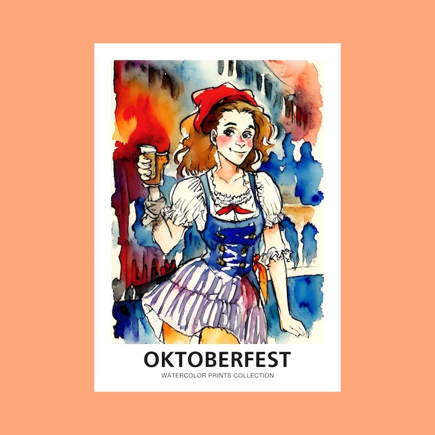 Vektor oktoberfest bierfest posterdruck