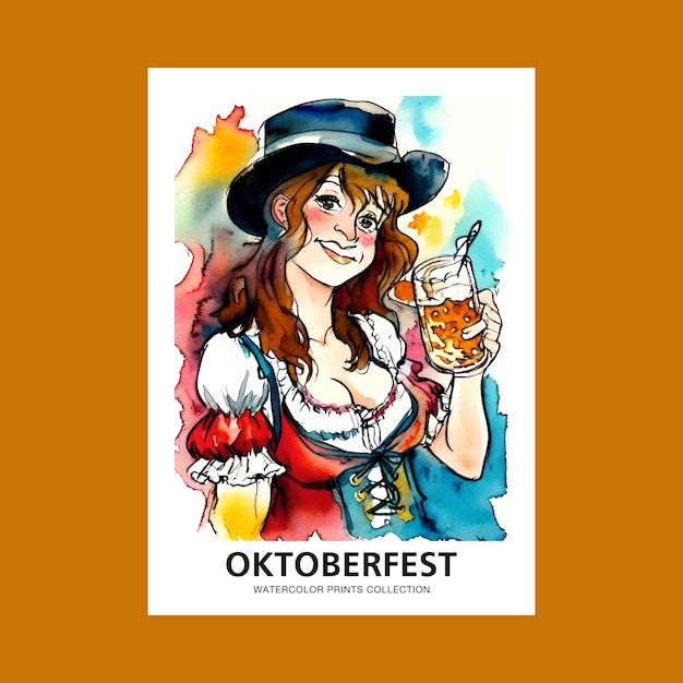 Vektor oktoberfest bierfest posterdruck