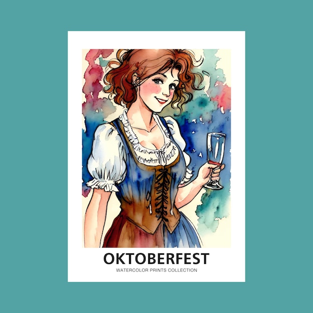 Vektor oktoberfest bierfest posterdruck