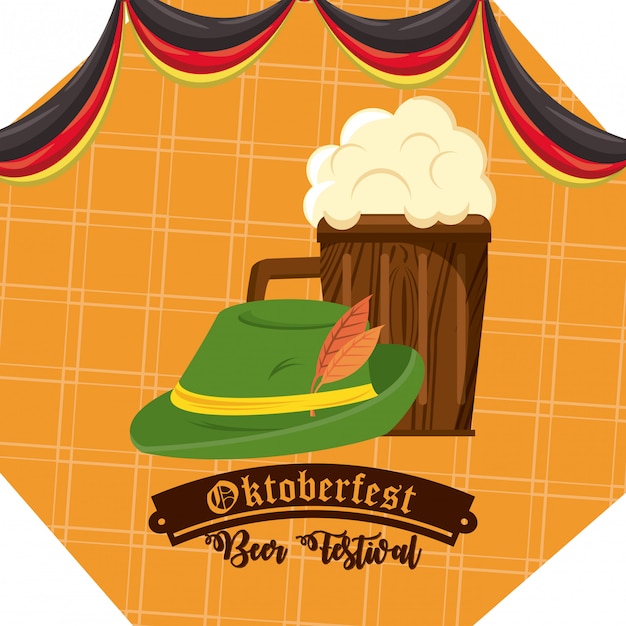 Vektor oktoberfest-feier, bierfest-design