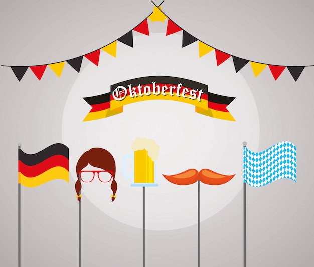 Oktoberfest feier illustration, bierfest