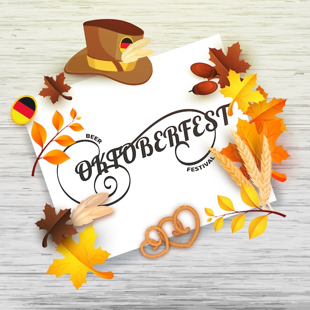 Vektor oktoberfest-festival-konzept.