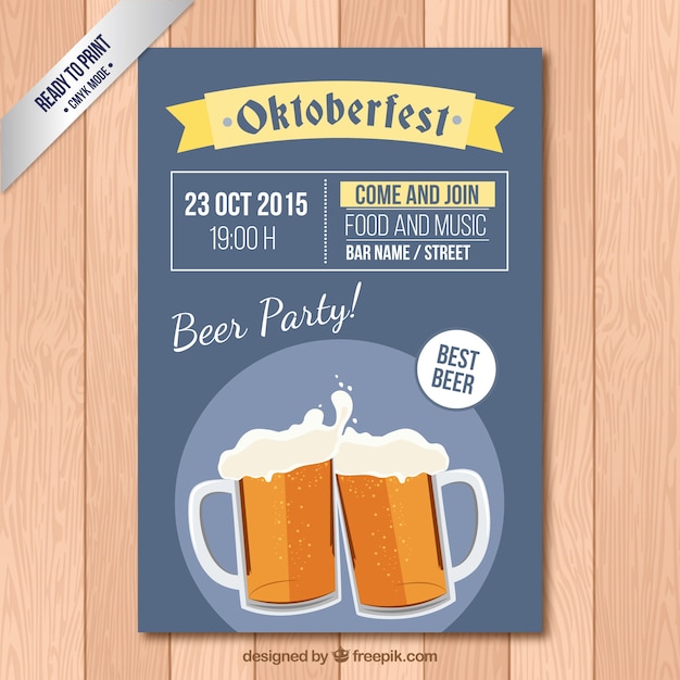 Vektor oktoberfest-festival-plakat