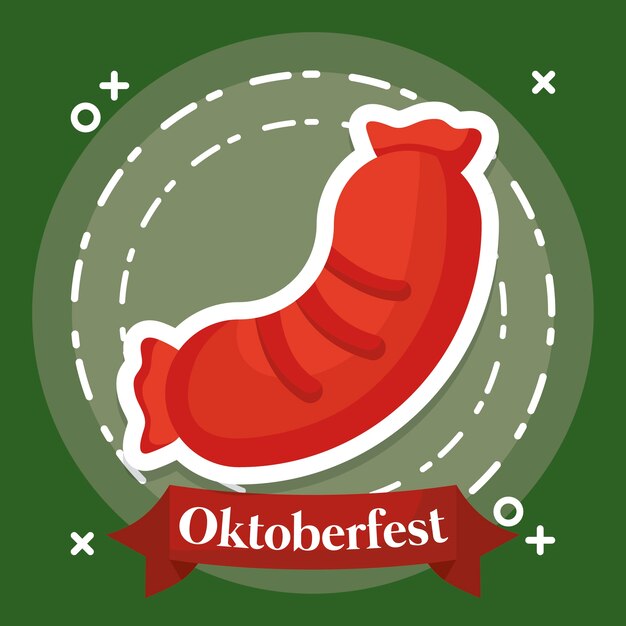 Vektor oktoberfest-festivaldesign mit ikone vectot ilustration