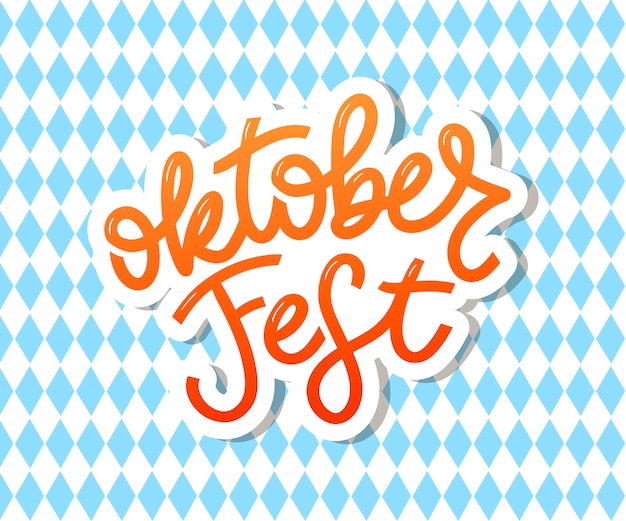 Vektor oktoberfest handgeschriebene schrift