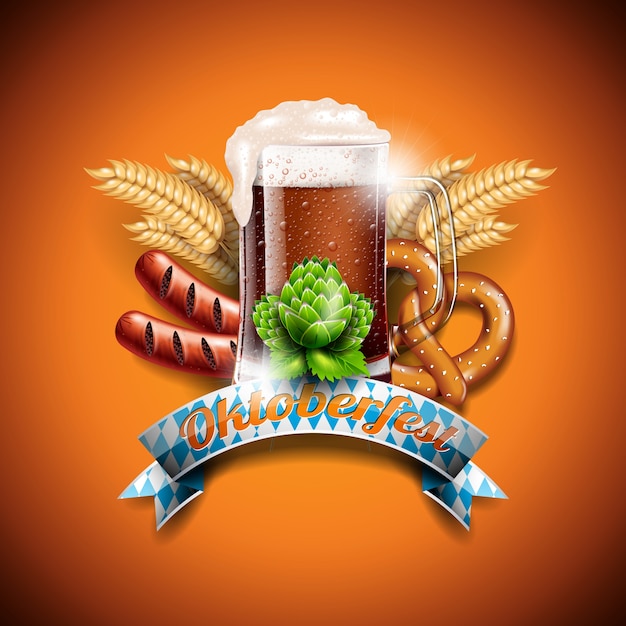 Vektor oktoberfest hintergrund design