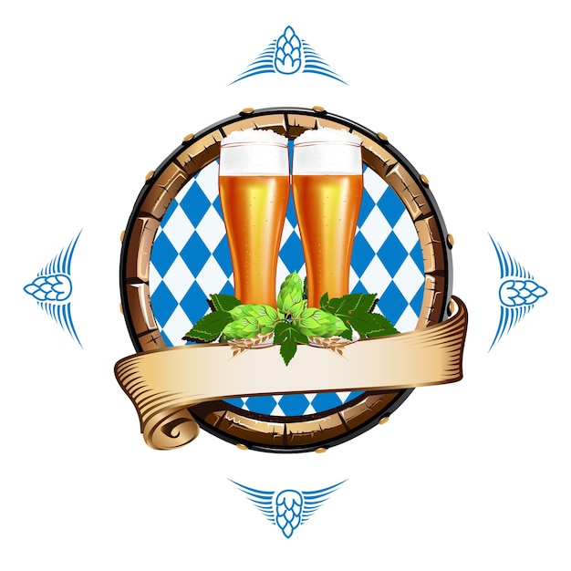 Vektor oktoberfest-illustration für ein bierfest