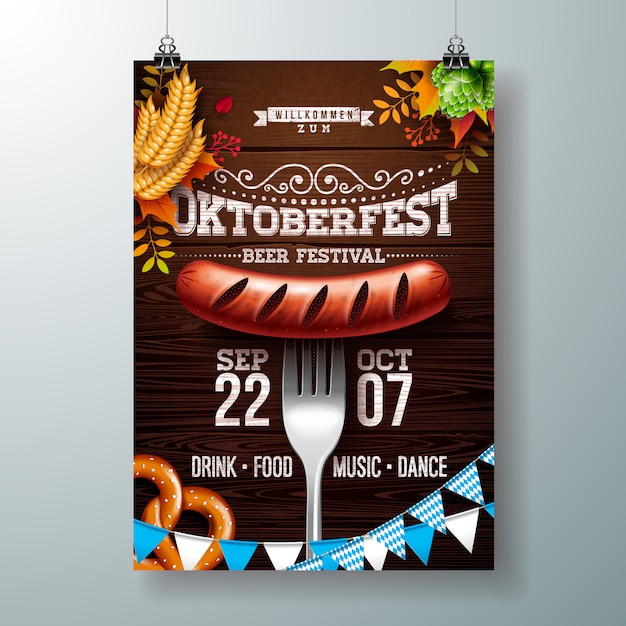 Vektor oktoberfest-poster-design