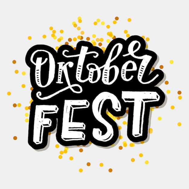 Vektor oktoberfest schriftzug kalligraphie text