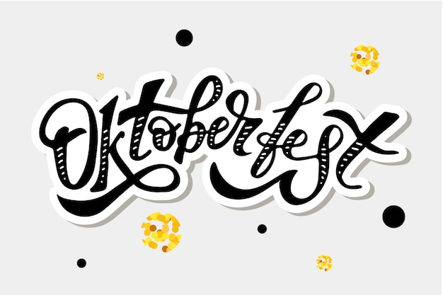 Vektor oktoberfest schriftzug kalligraphie