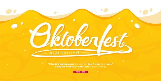 Oktoberfest schriftzug konzept illustration