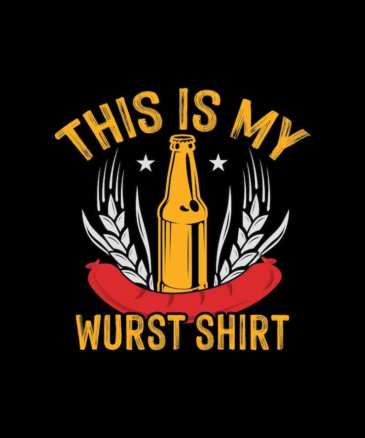 Vektor oktoberfest-t-shirt-design das ist mein wurst-shirt