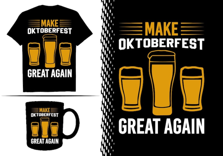 Vektor oktoberfest-t-shirt-design-vektor-vorlage.