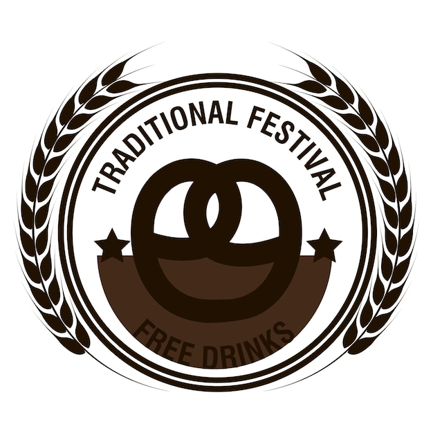 Oktoberfest traditionelles festival emblem