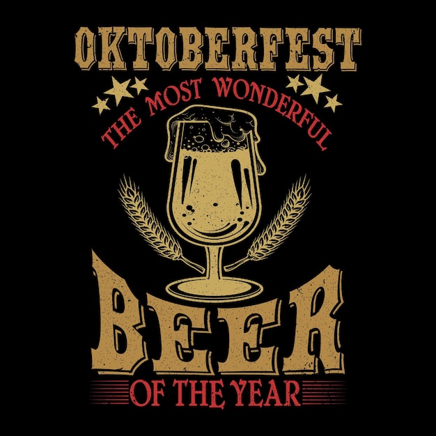 Oktoberfest Typographie T-Shirt-Design Oktoberfest Vektordruckvorlage
