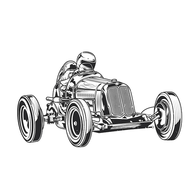 Oldtimer. hand gezeichnete illustration.