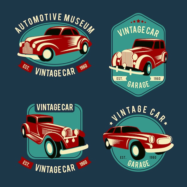 Vektor oldtimer-logo-pack