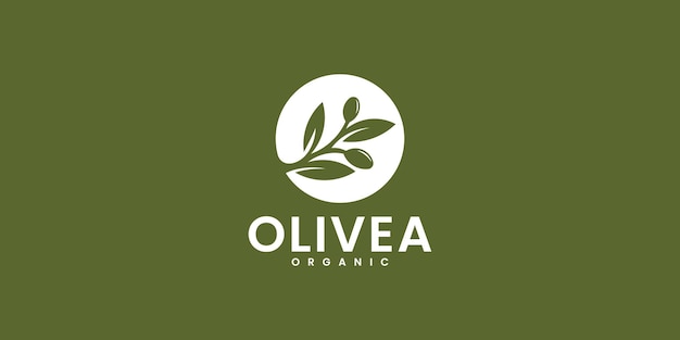 Olivenöl-Logo-Design Schönheitsöl aus reinem Öl
