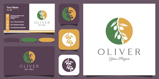 Olivenöl-logo-vorlage-icon-design