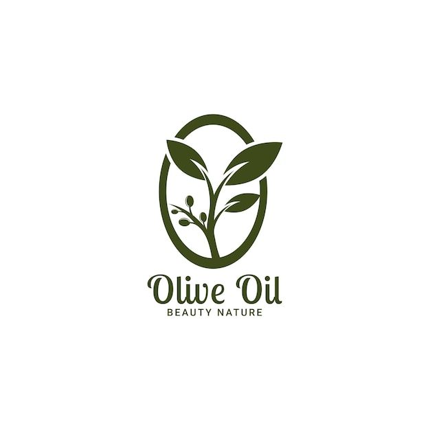 Olivenöl-logo-vorlage-icon-design.