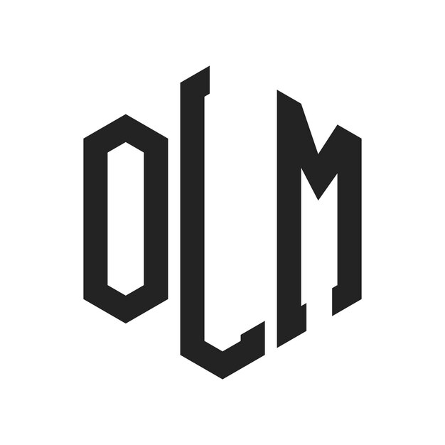 OLM-Logo-Design Anfangsbuchstaben OLM-Monogramm-Logo in sechseckiger Form