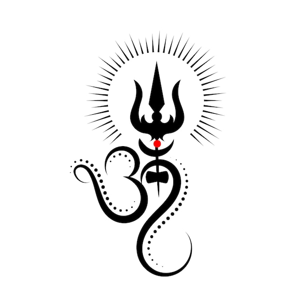 Vektor om-logo mit trishul