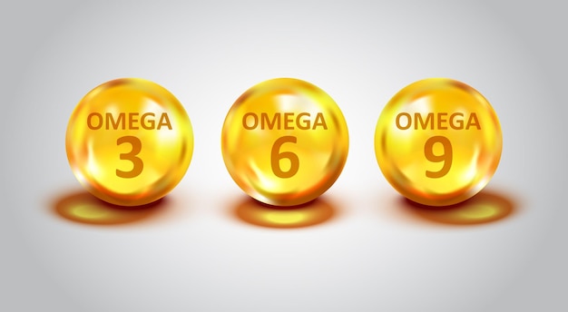 Omega 3 6 9-symbol im flachen stil pillenkapsel-vektorillustration auf weißem, isoliertem hintergrund geschäftskonzept für organisches vitamin-nähröl-fisch