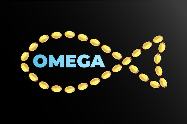 Omega-3-Hintergrund. Gel-Pillen