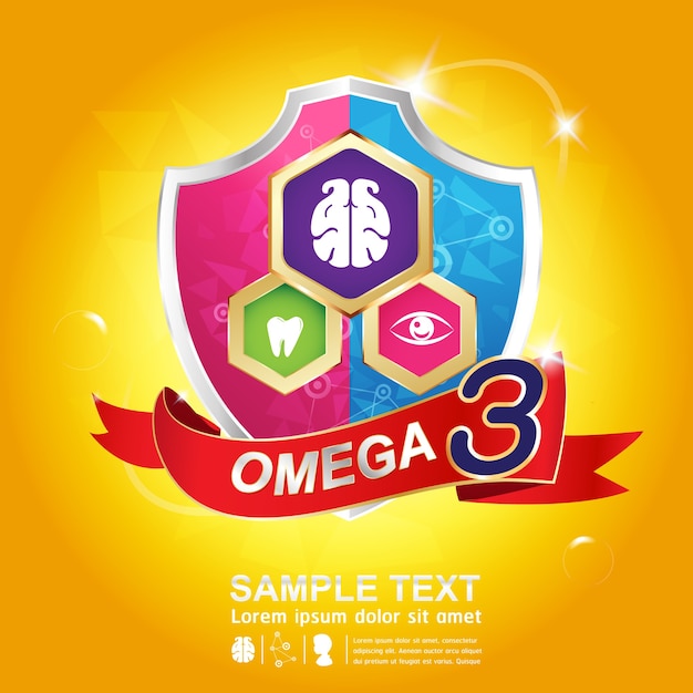 Omega 3 nutrition logo design