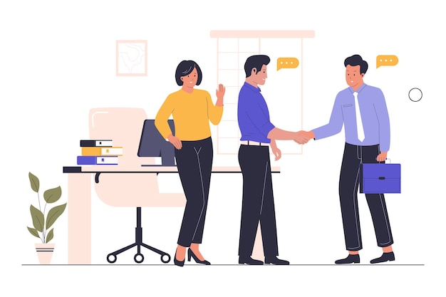Onboarding-Vektoransicht für neue Mitarbeiter