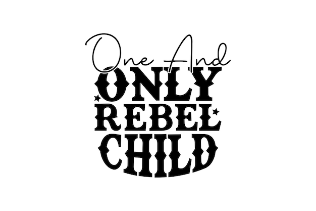 One and only rebel child-vektordatei