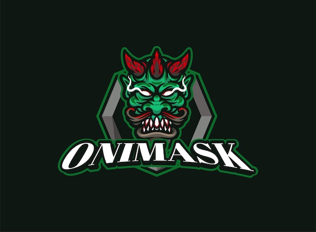 Oni-masken-logo-vorlage