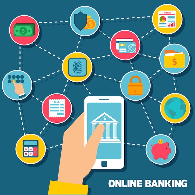 Online-banking-elemente kompositionskonzept