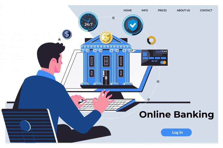 Online-Banking-Technologie E-Commerce-Handelskonzept