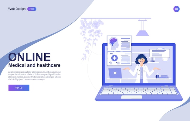 Online-Beratungsbanner für Medizin und Gesundheitswesen