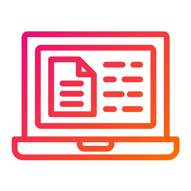 Online-Bericht Vektor-Ikonen-Design-Illustration