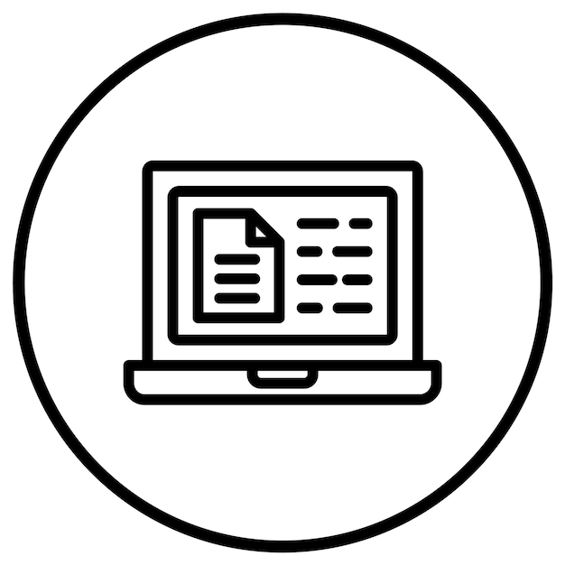 Online-Bericht Vektor-Ikonen-Design-Illustration