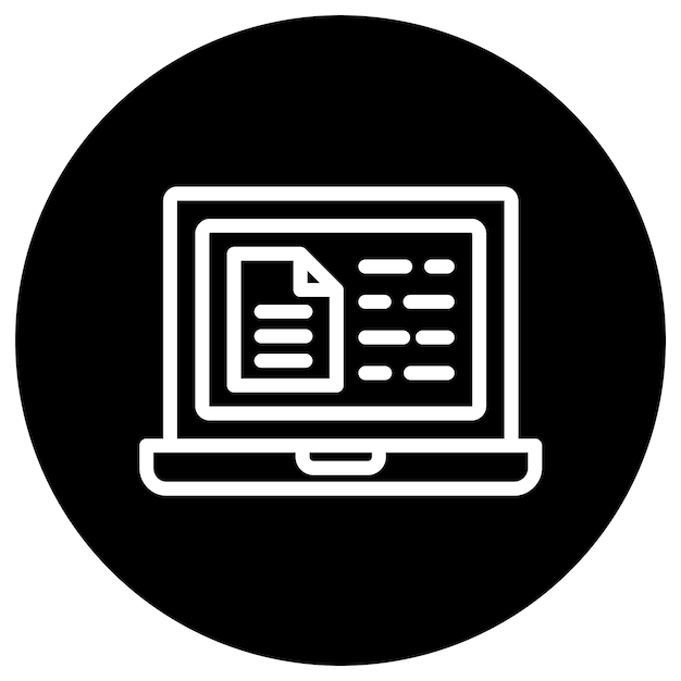 Online-Bericht Vektor-Ikonen-Design-Illustration