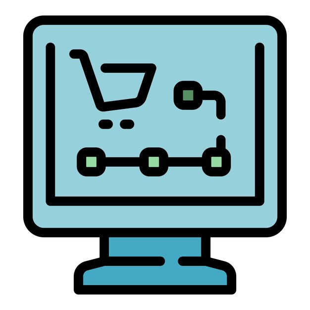 Online-Bestellsymbol Umriss Online-Bestellvektorsymbol für Webdesign isoliert auf weißem, flachem Hintergrund