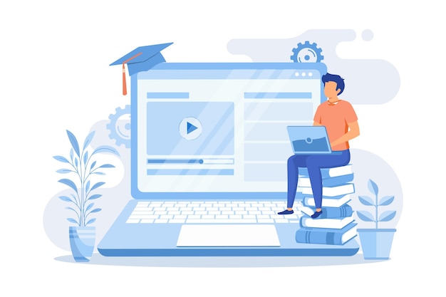 Online-Bildungsplattform E-Learning-Plattform, Online-Unterricht, Bildungskurse, Videoanruf,