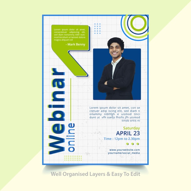 Online Business Webinar Flyer Vorlage Banner