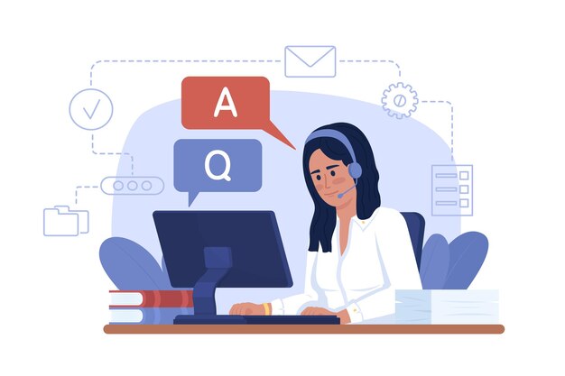 Online-Chat 2D-Vektor isolierte Illustration
