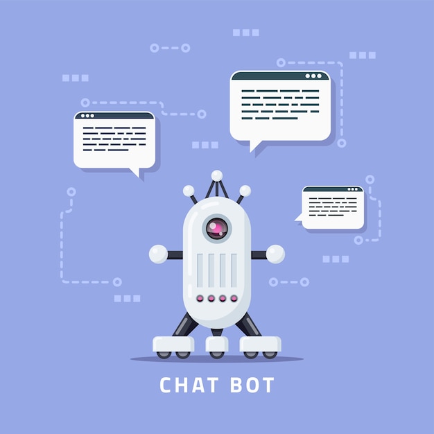 Online Chat Bot Illustration