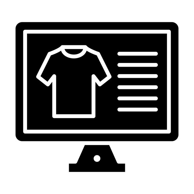 Online-Glyph-Illustration in schwarzer Farbe
